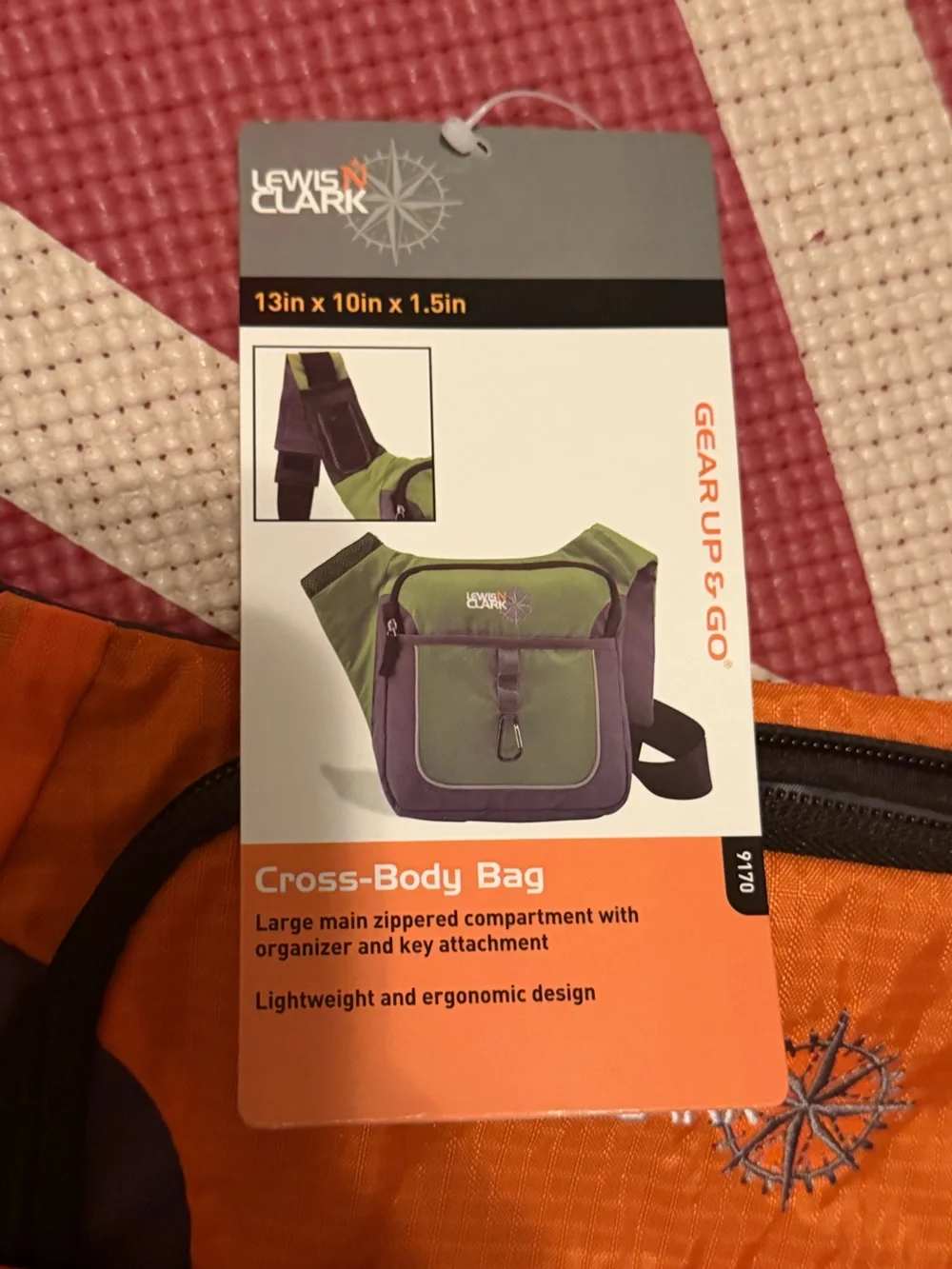 Orange Crossbody Messenger Bag